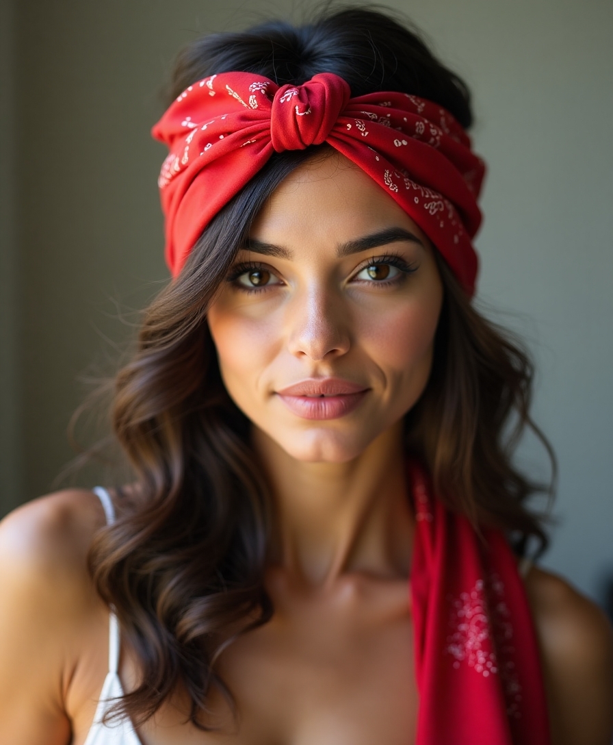 A nineties inspired bandana wrap
