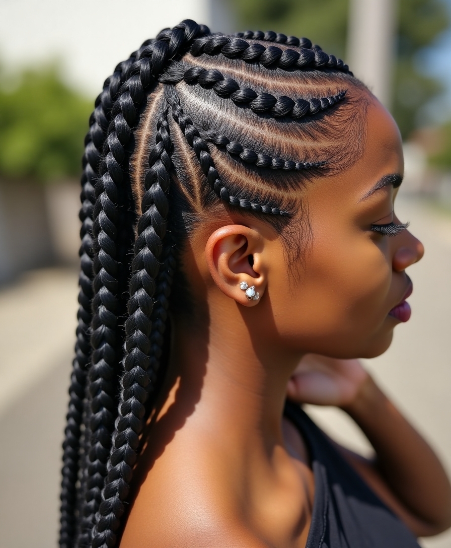 artistic hair weaving style