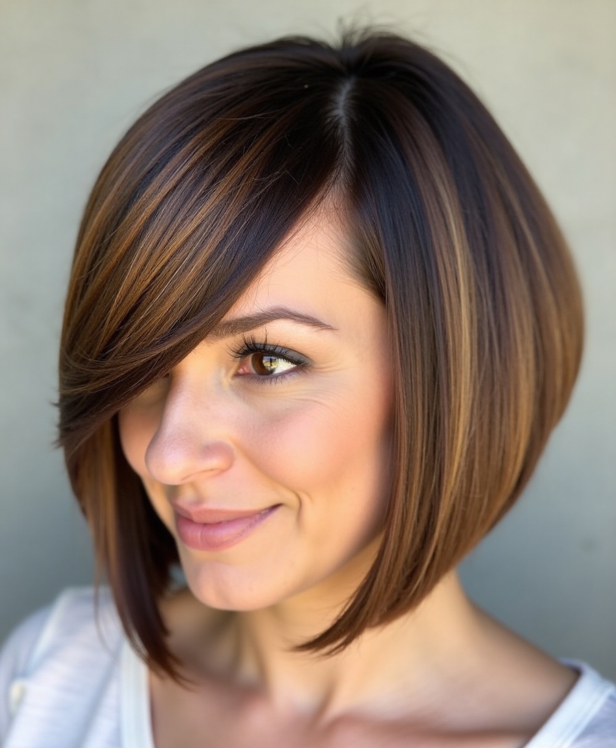 balayage enhances angled bobs