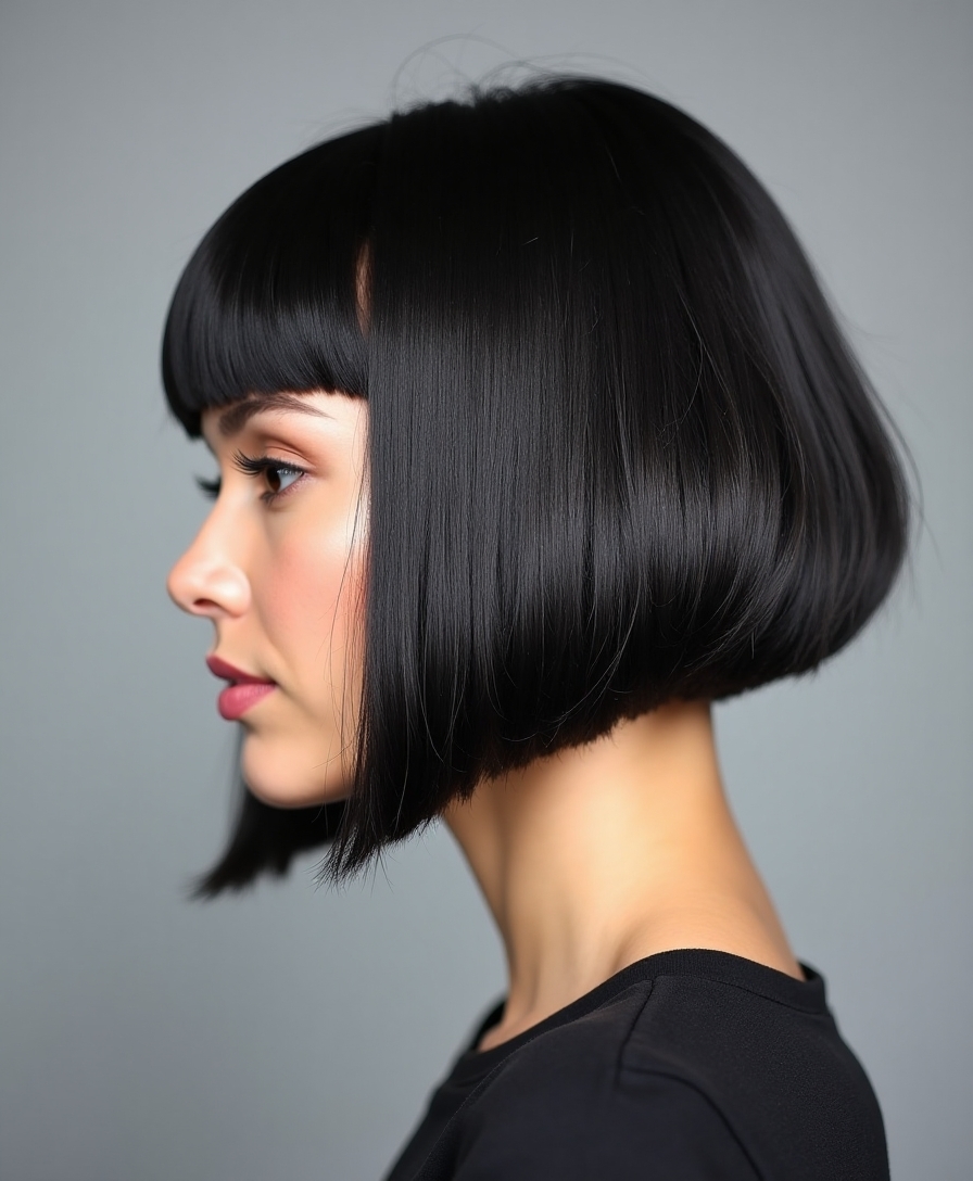 Blunt bob with punk edge