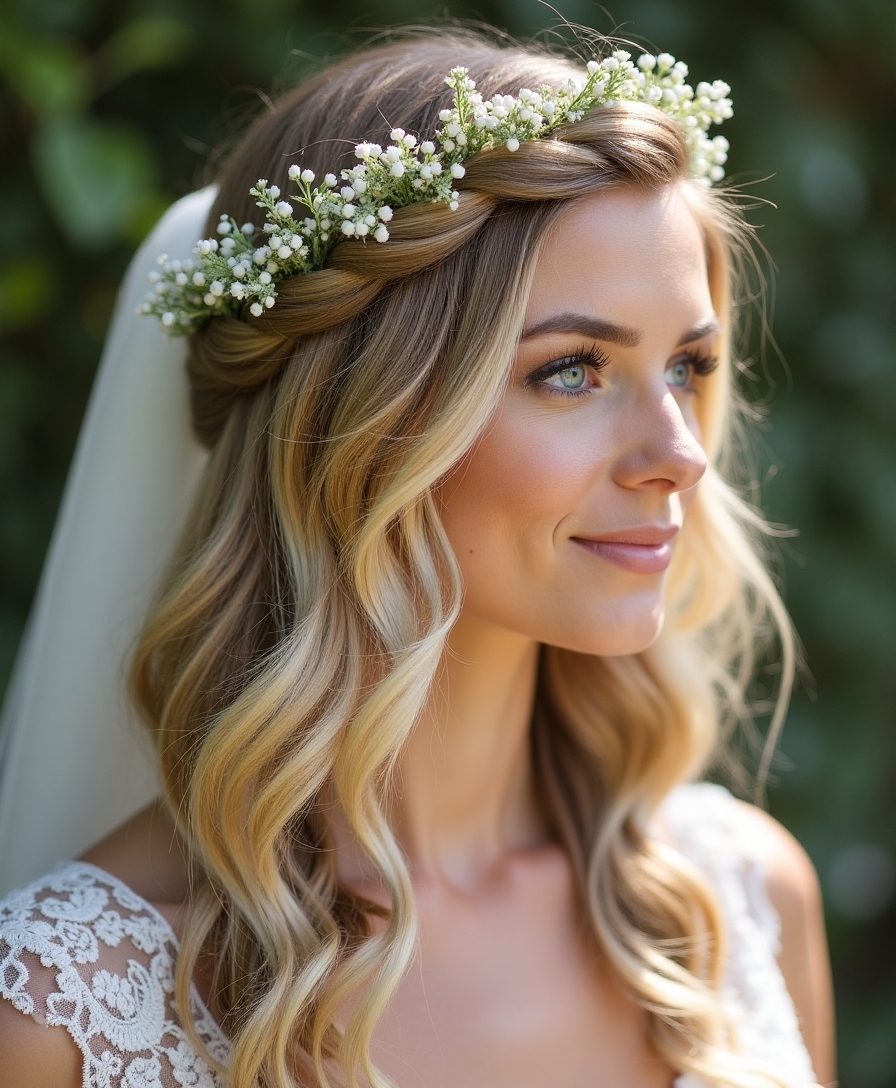 Boho bridal braids
