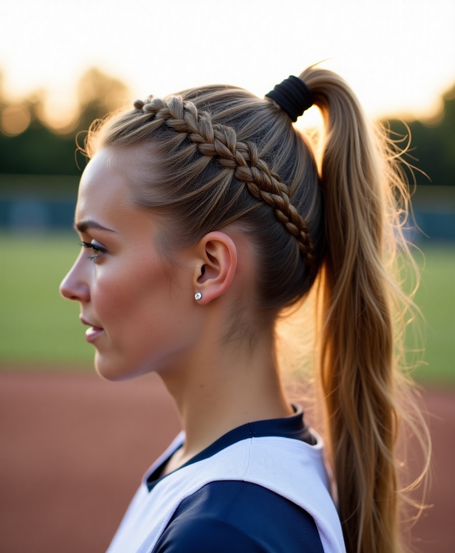 braided ponytail for sports