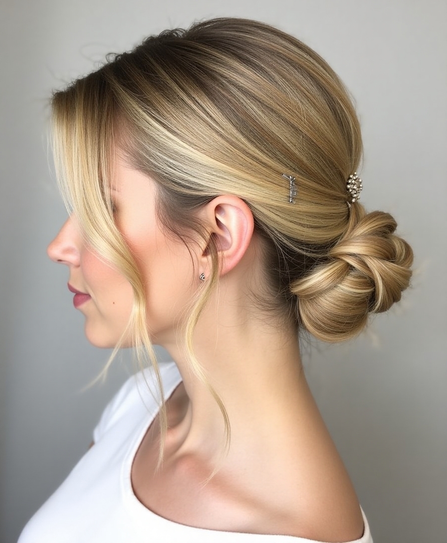 Sophisticated chignon updo