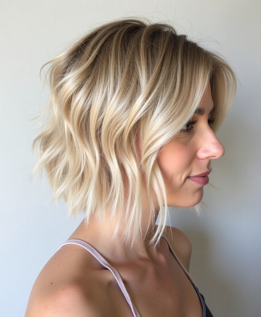 Versatile, chic textured choppy bob