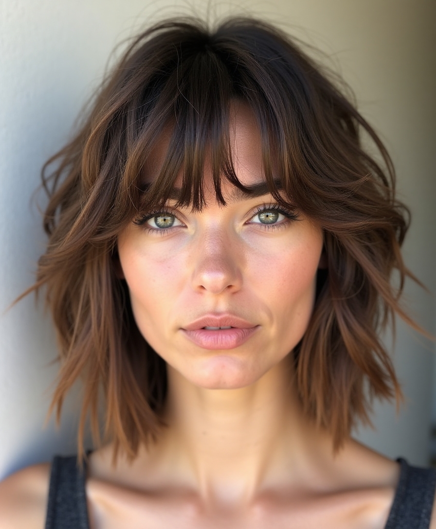 choppy bangs low maintenance chic