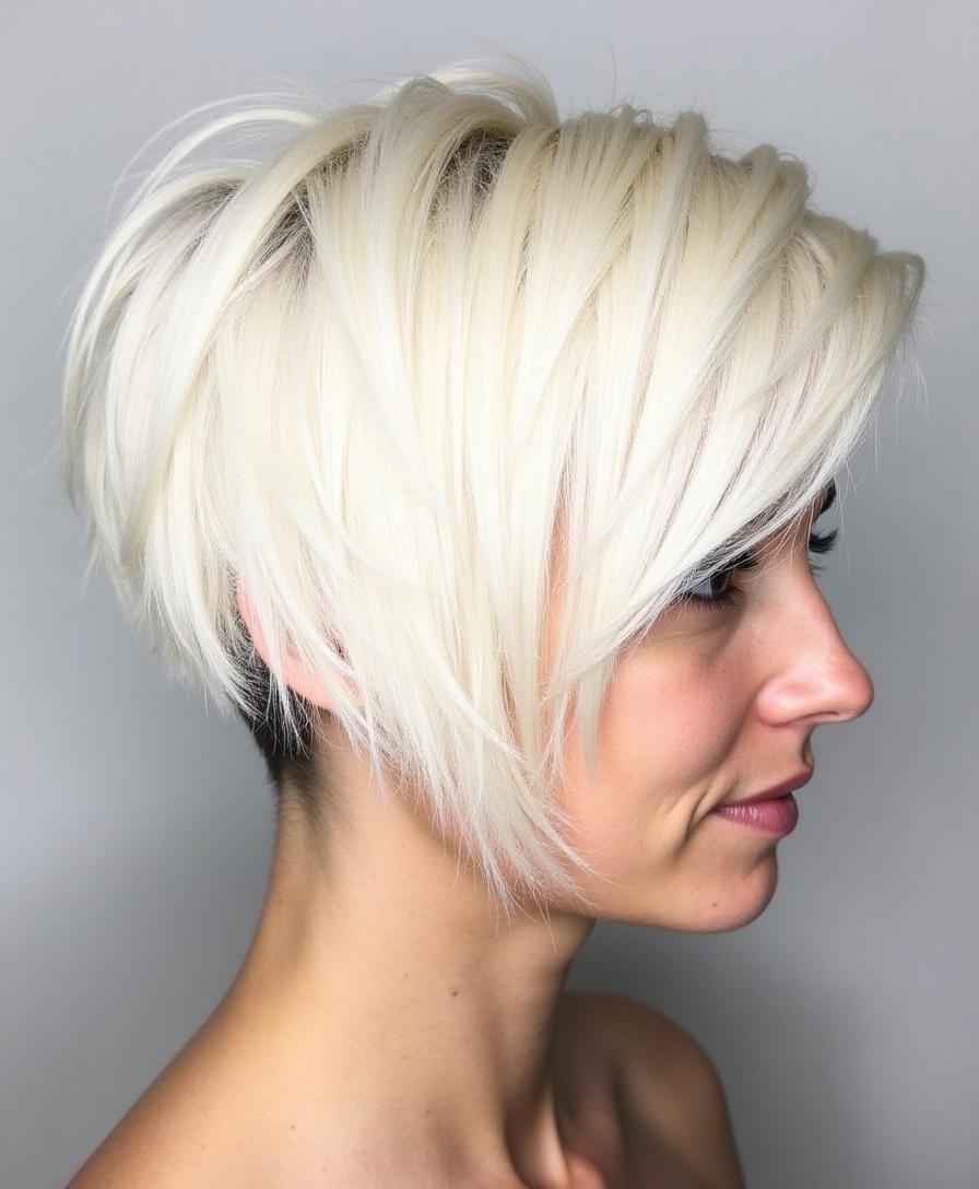 Choppy bob with undercut