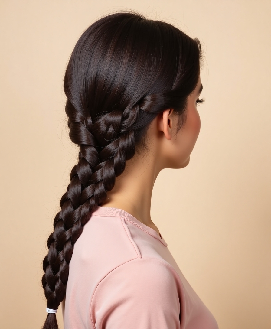 Classic three-strand braid