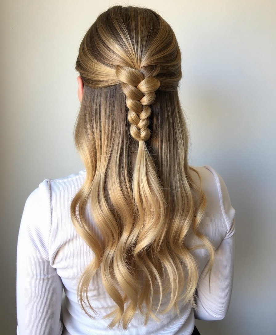 classic french braid ponytail