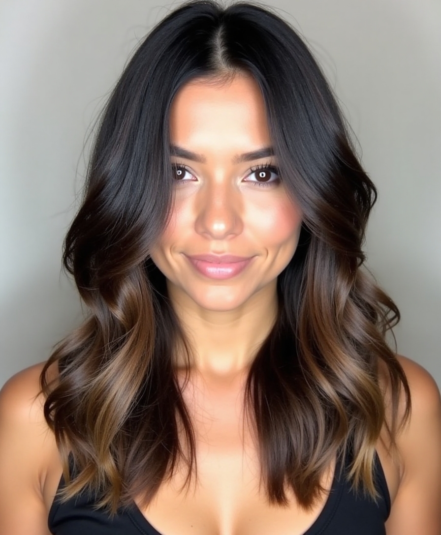 classic long layered hairstyle