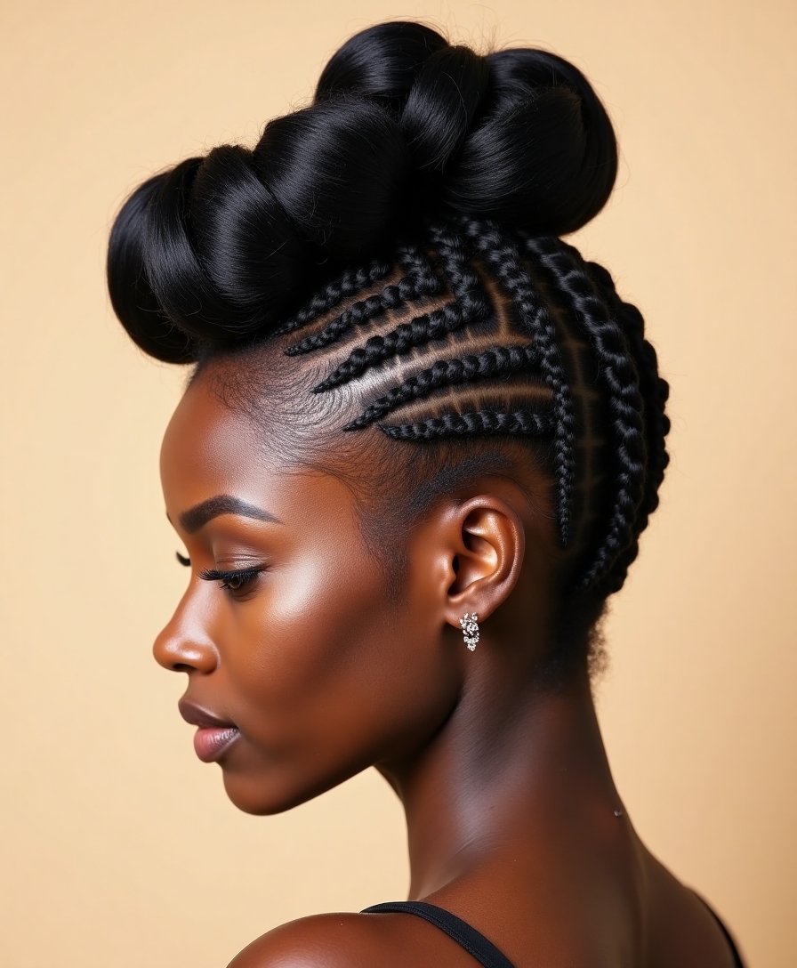 creativity in hairstyling combinations