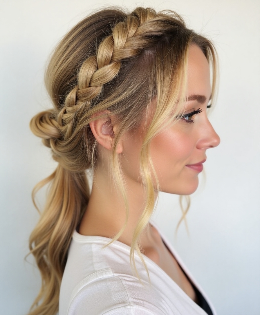 crown braid with knot