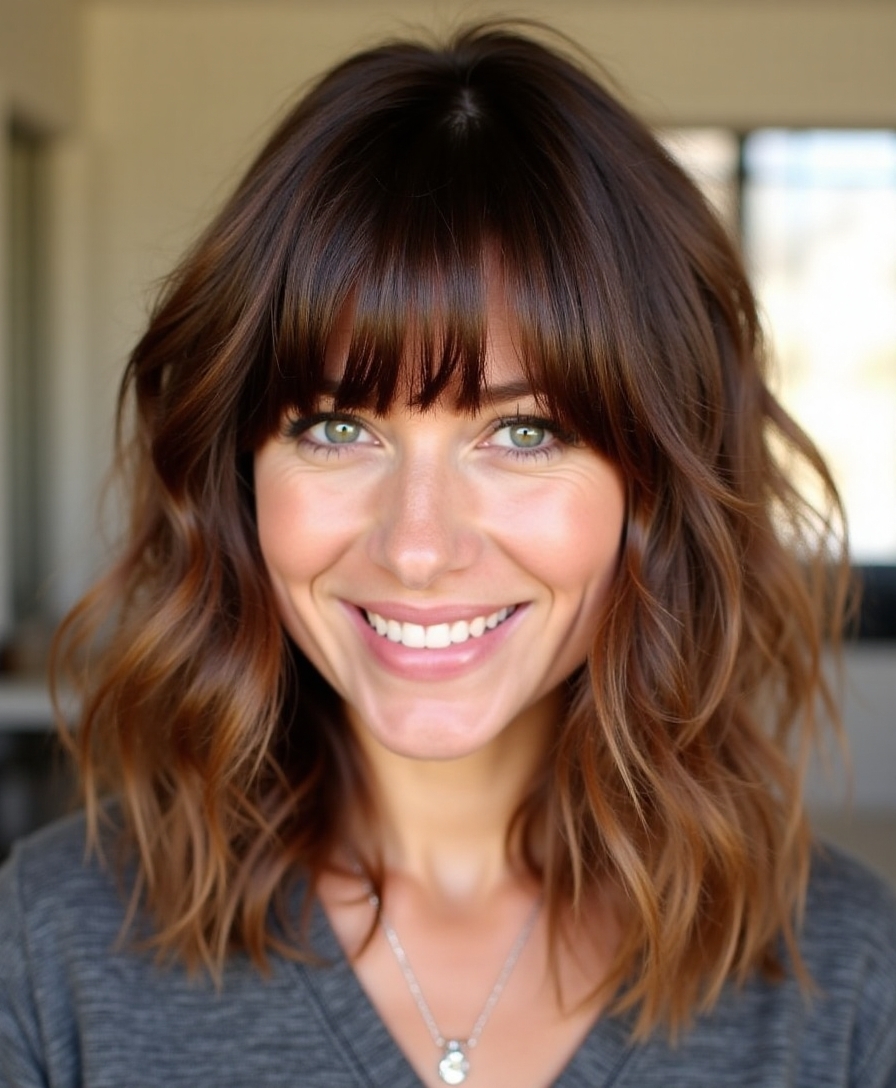 curtain bangs for medium hair