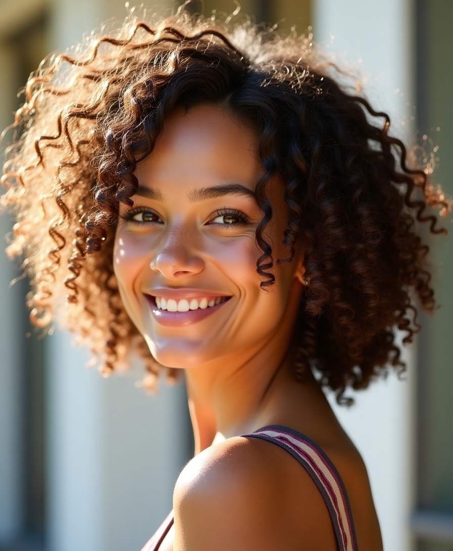 Bouncy curly bob