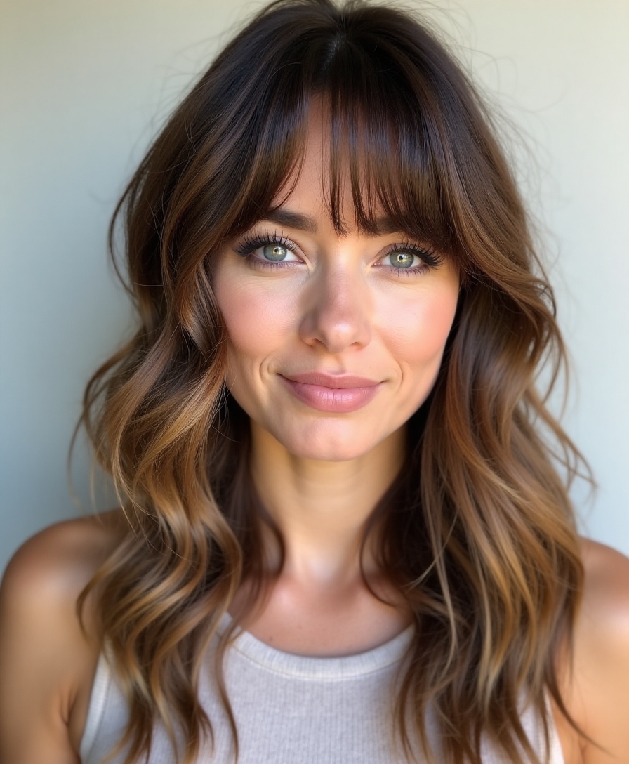effortless beachy bang styling