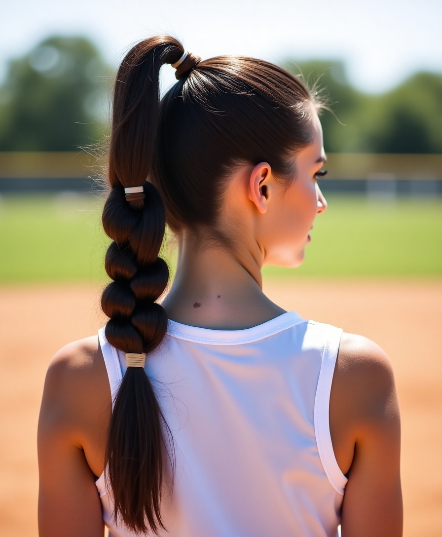 effortless bubble ponytail style