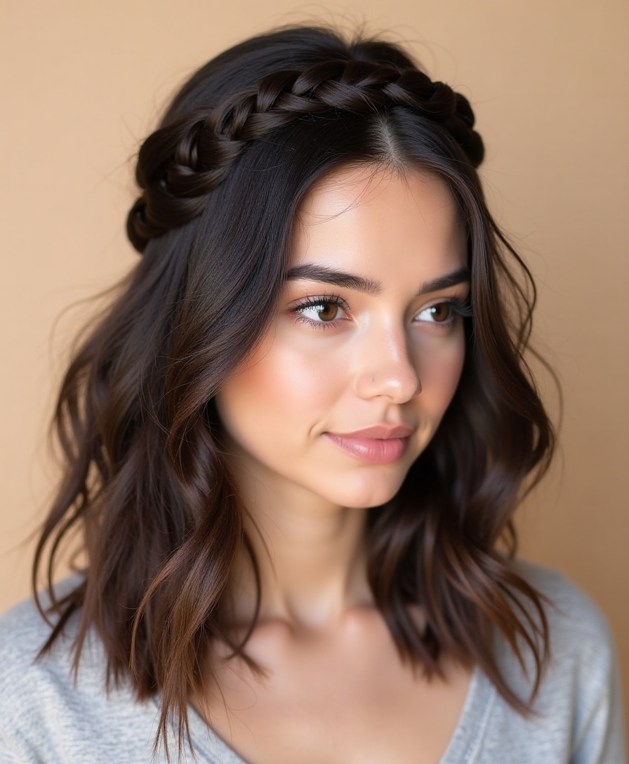 Simple braided headband style