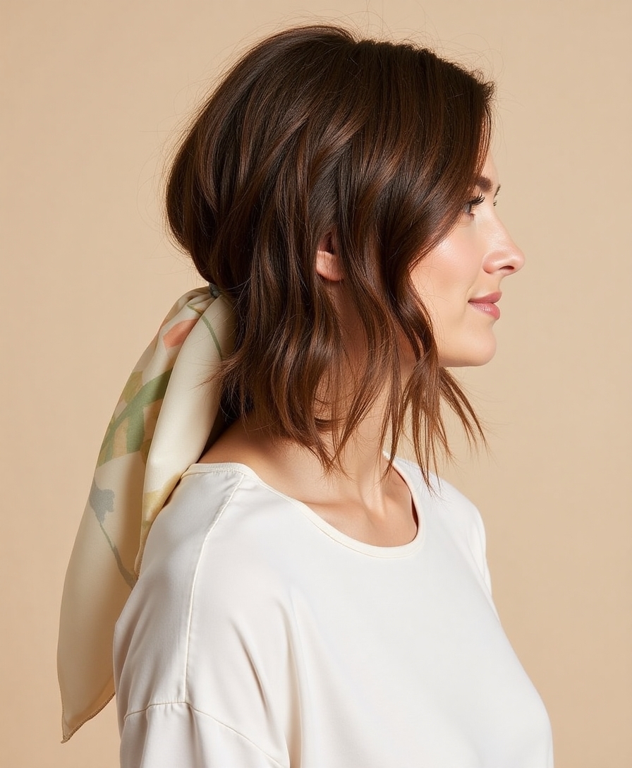 A minimalist side knot scarf