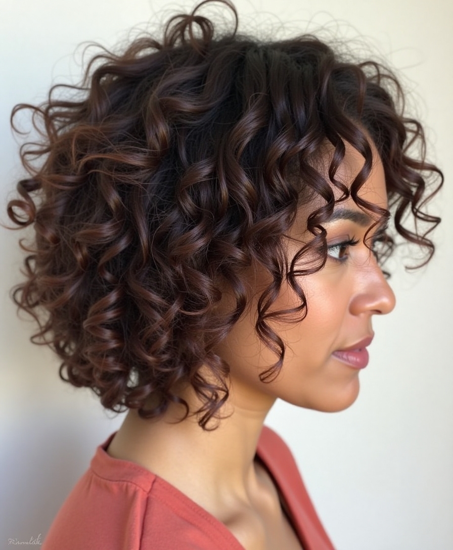 effortless curly bob styling