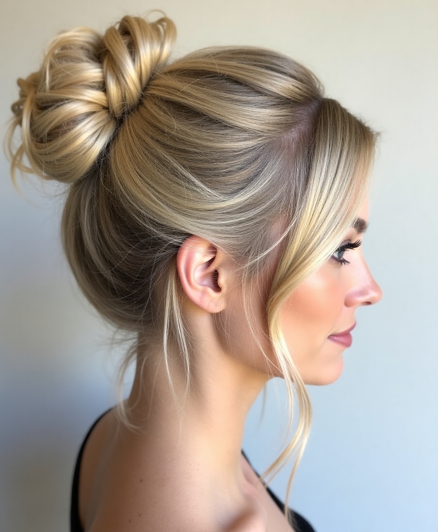 French twist messy bun