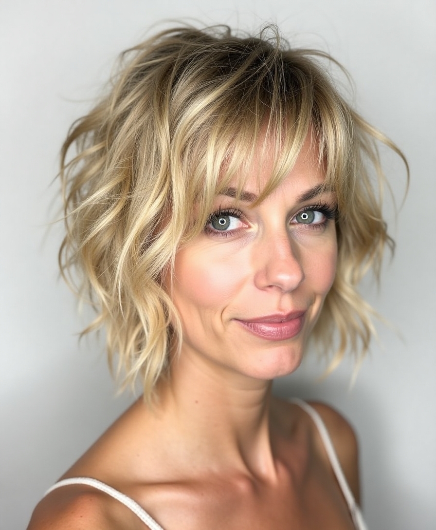 Messy choppy bob