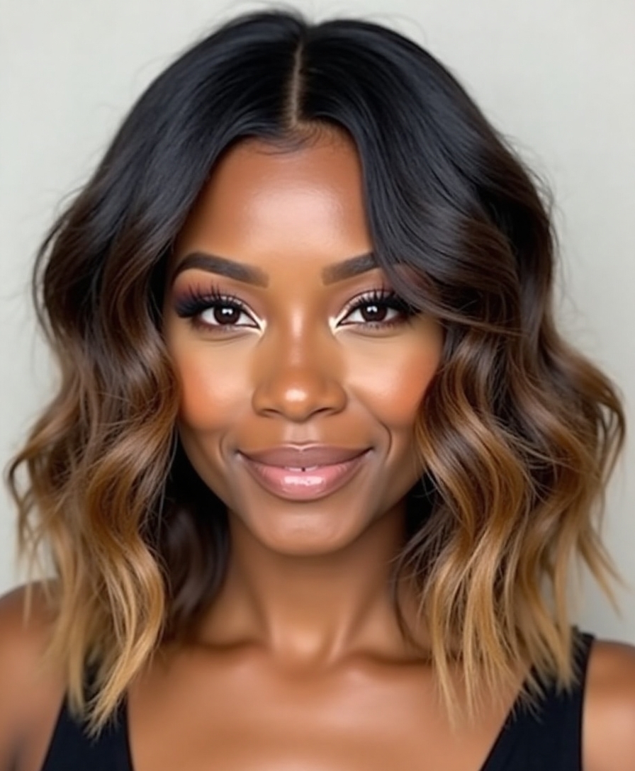 effortless romantic wavy bob
