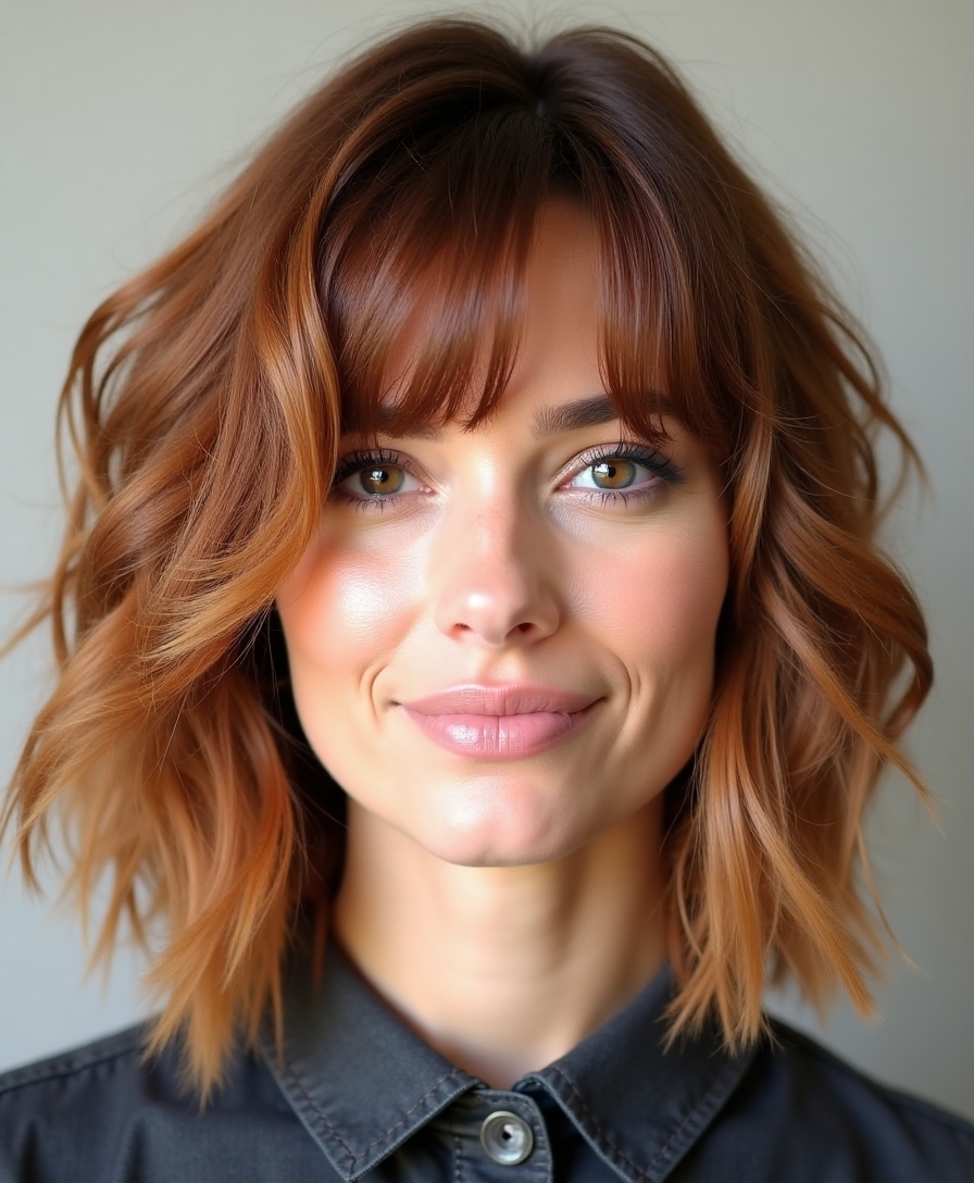 Low-maintenance styling of a short layered cut
