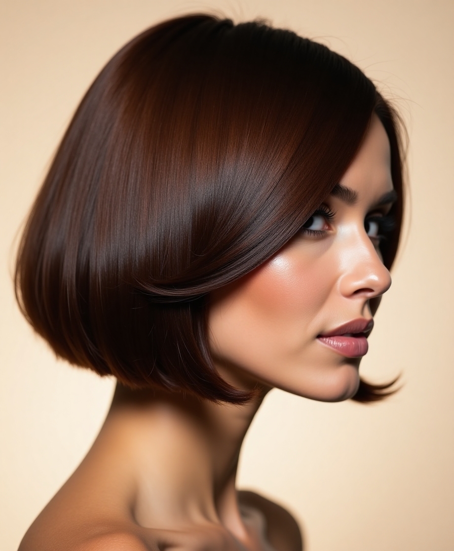 effortless stylish angled bob