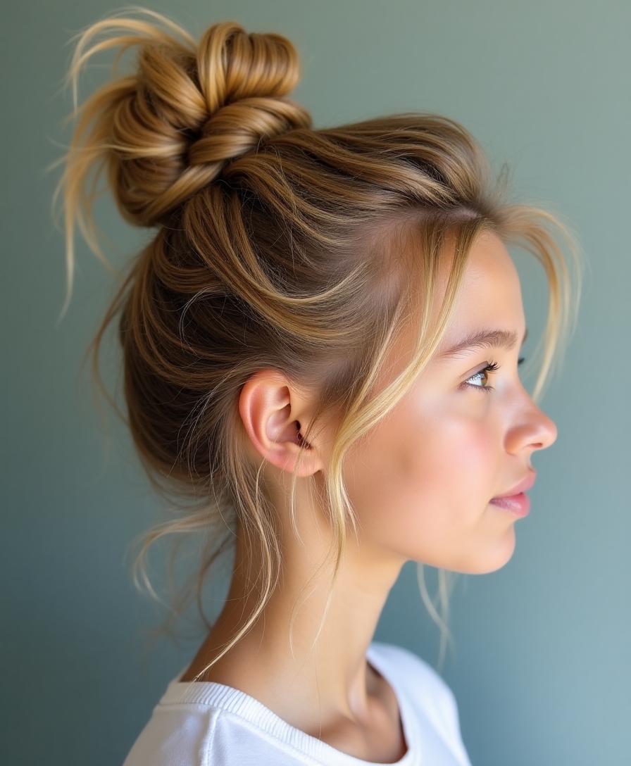 Voluminous messy bun