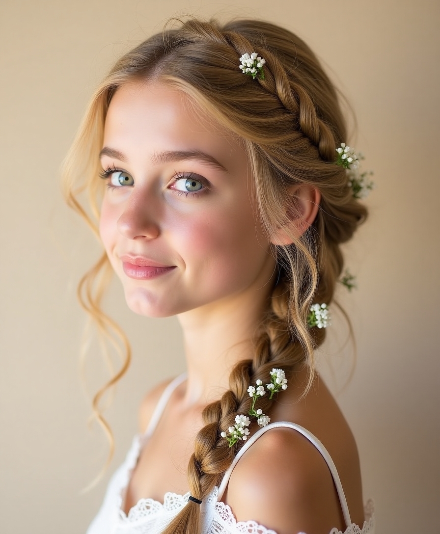 effortlessly chic waterfall braid