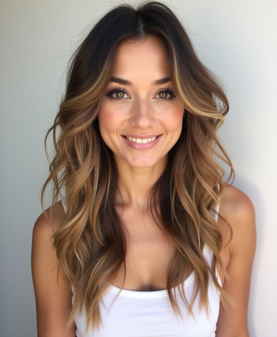 Soft tousled medium-length waves