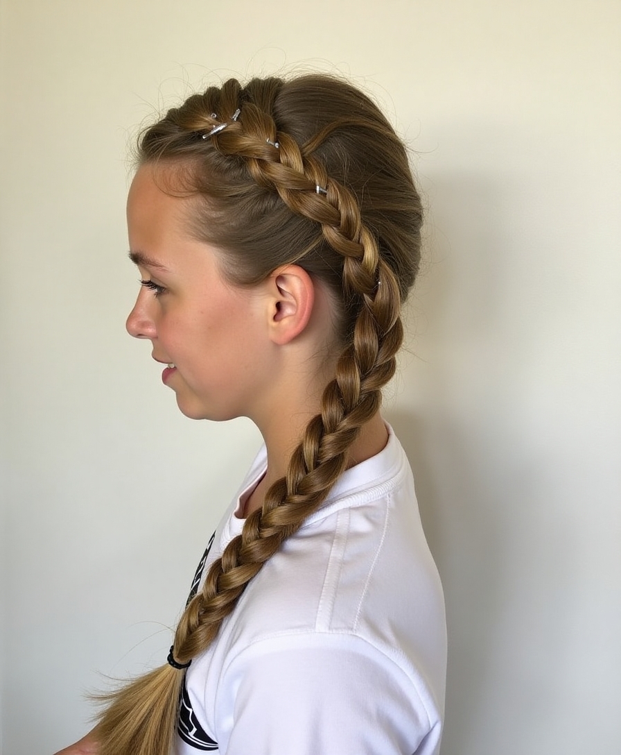 elegant cascading braid technique