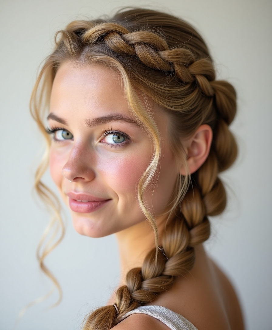 elegant cascading hair braid