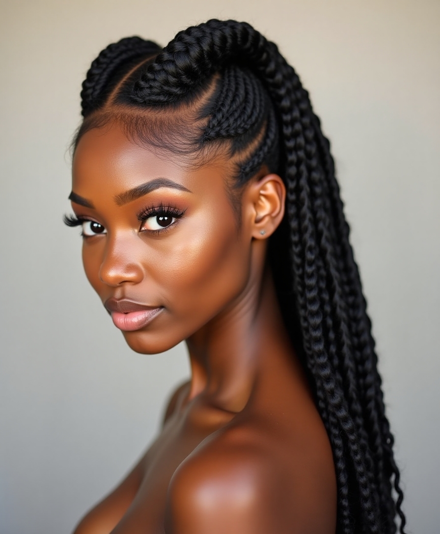 elegant half up twist style
