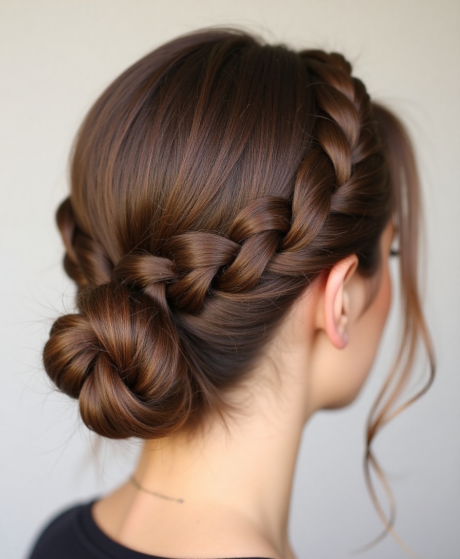 elegant tucked braided bun