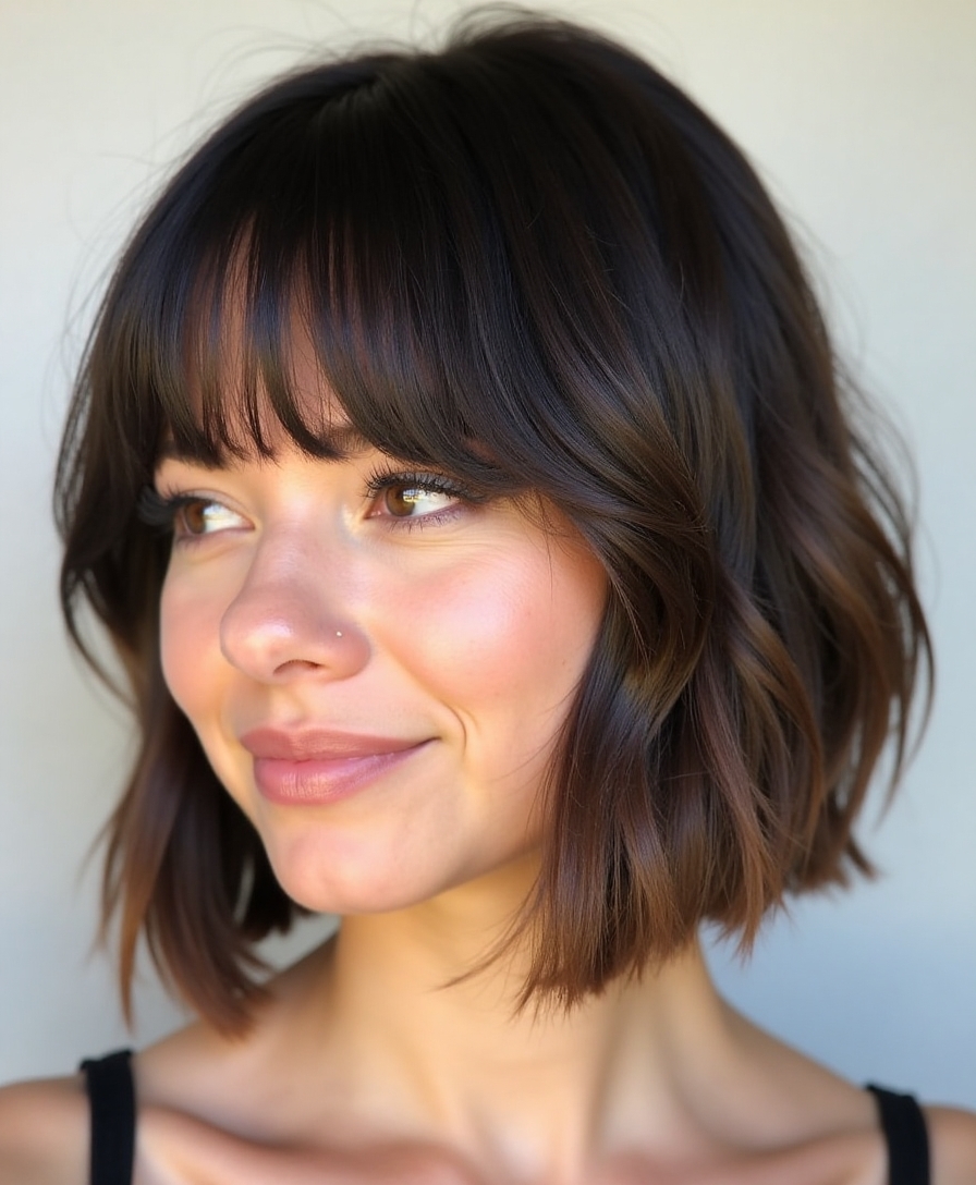 Styling products that enhance a round-face haircut