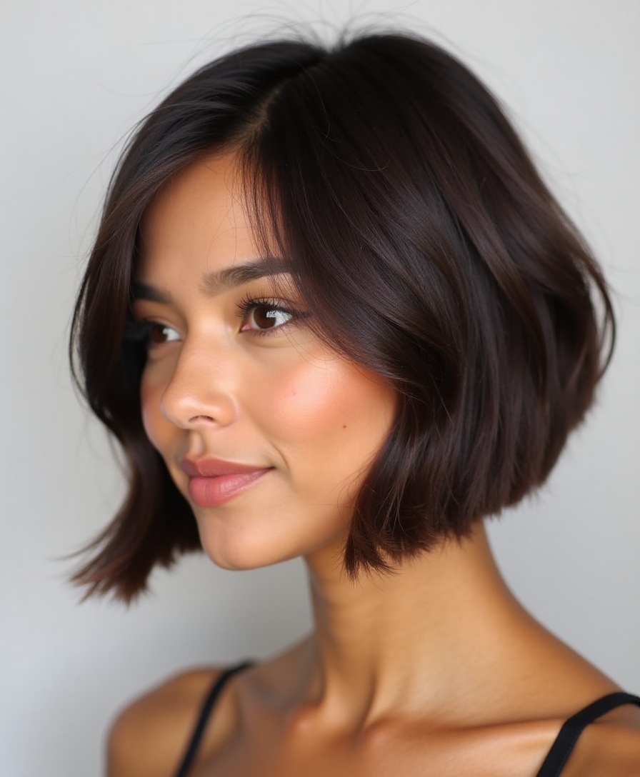 Styling techniques that flatter a round face