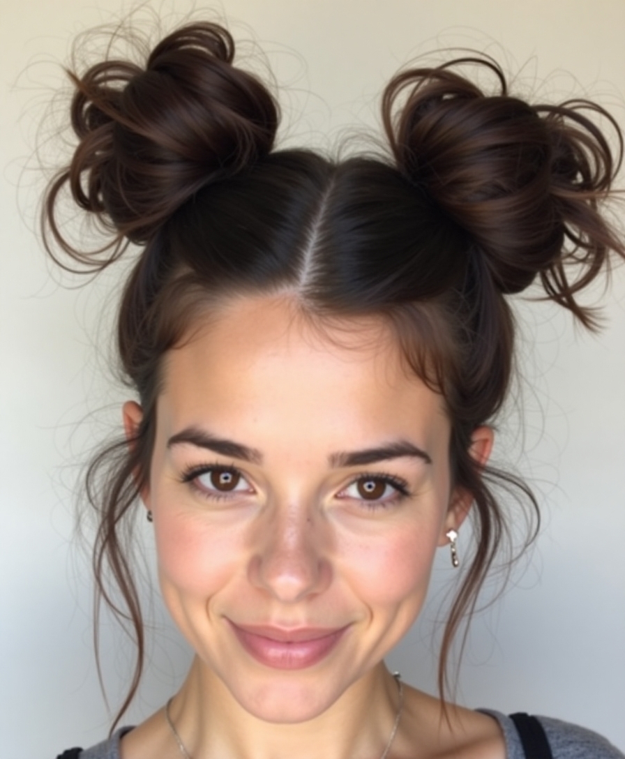 Playful space buns