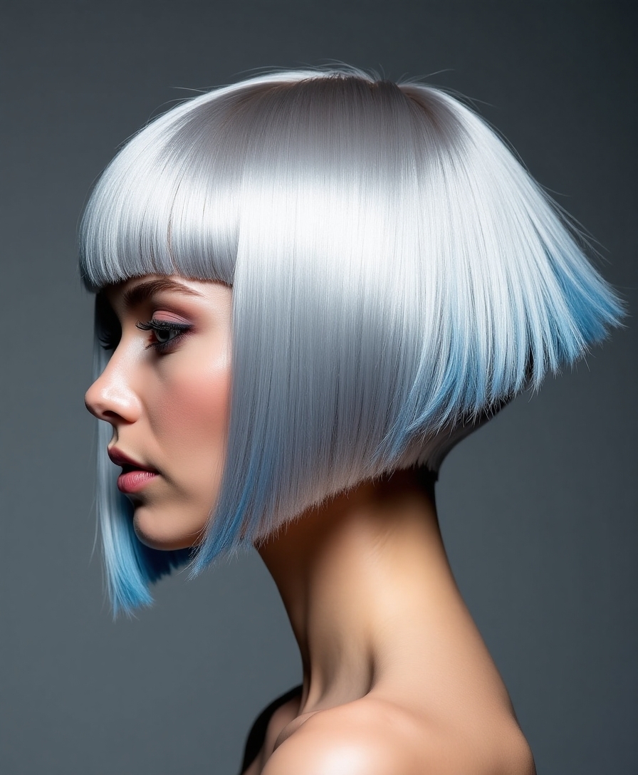 Futuristic choppy bob