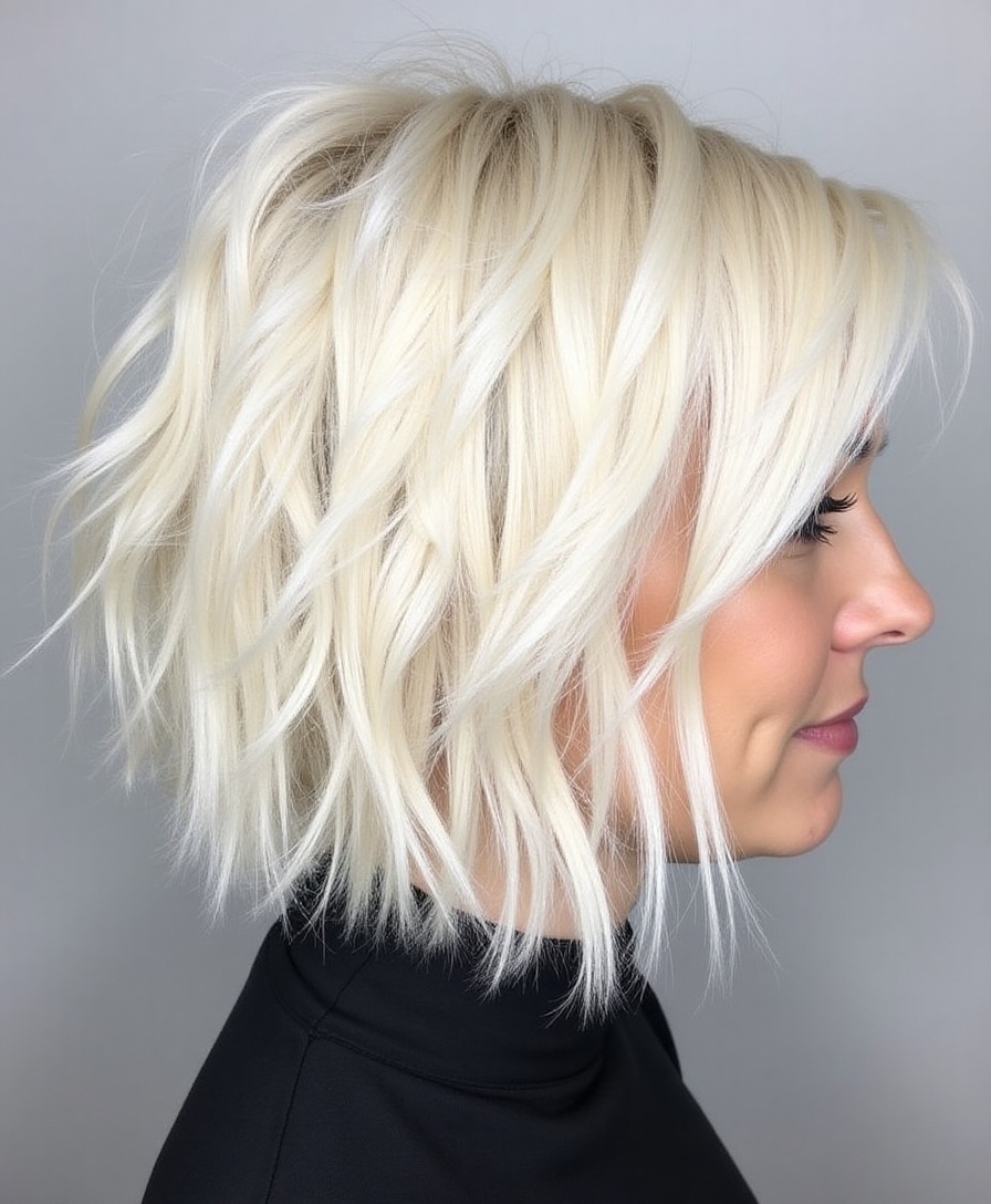 Glamorous choppy bob