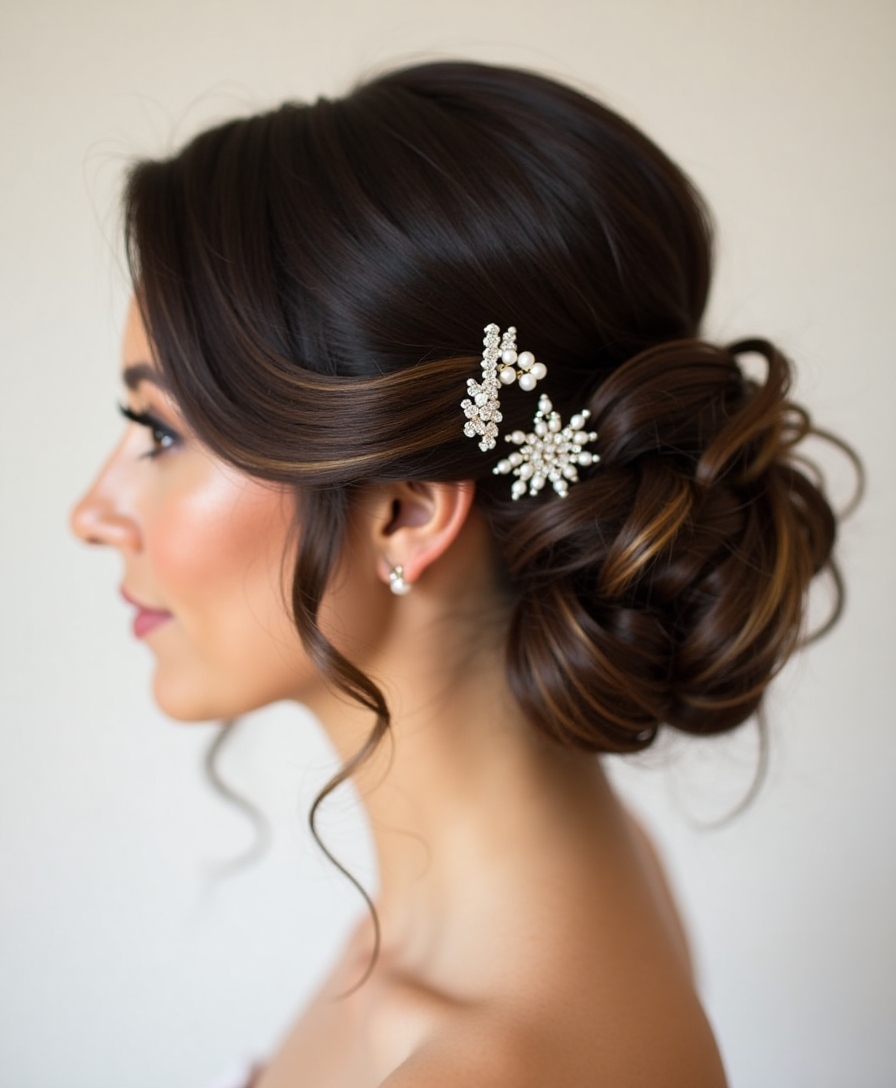 glamorous city wedding hairstyles
