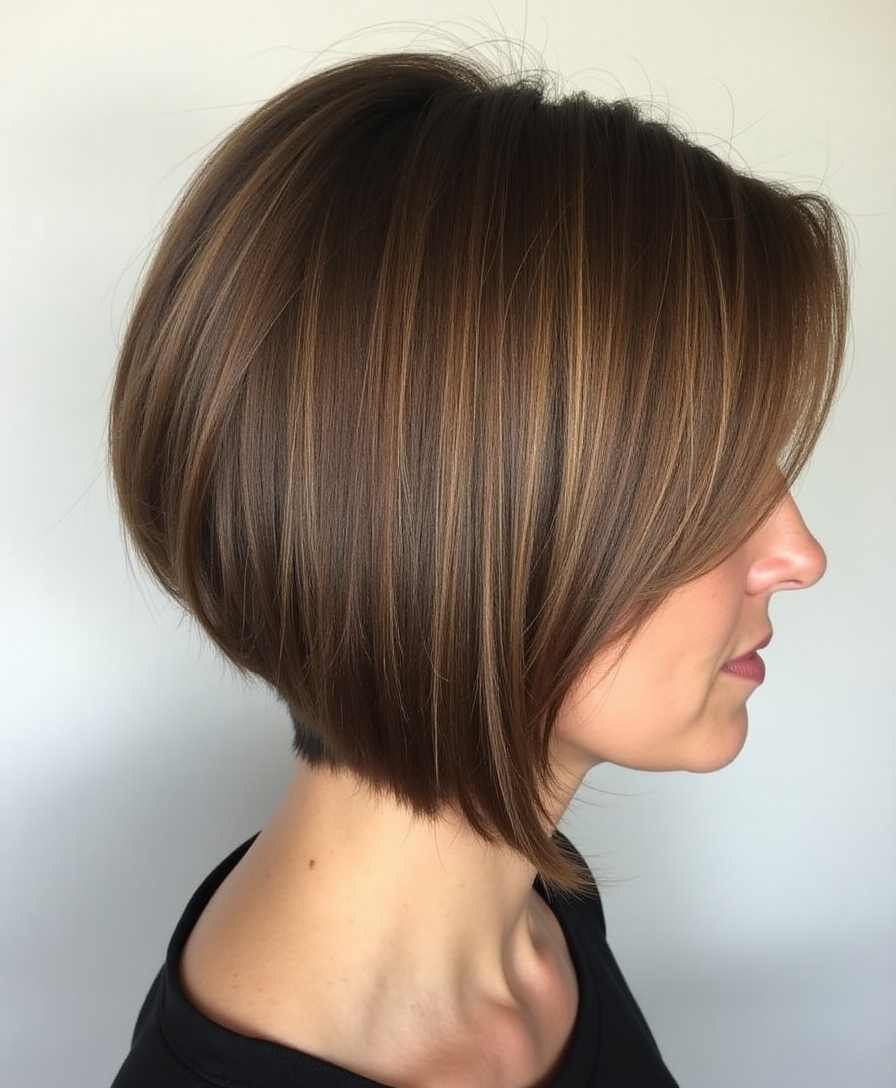 graceful angled bob growth