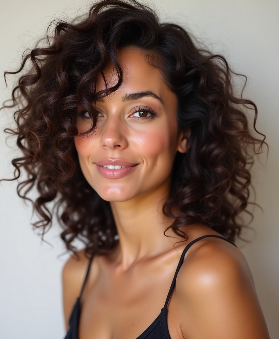 Low maintenance curly hairstyle