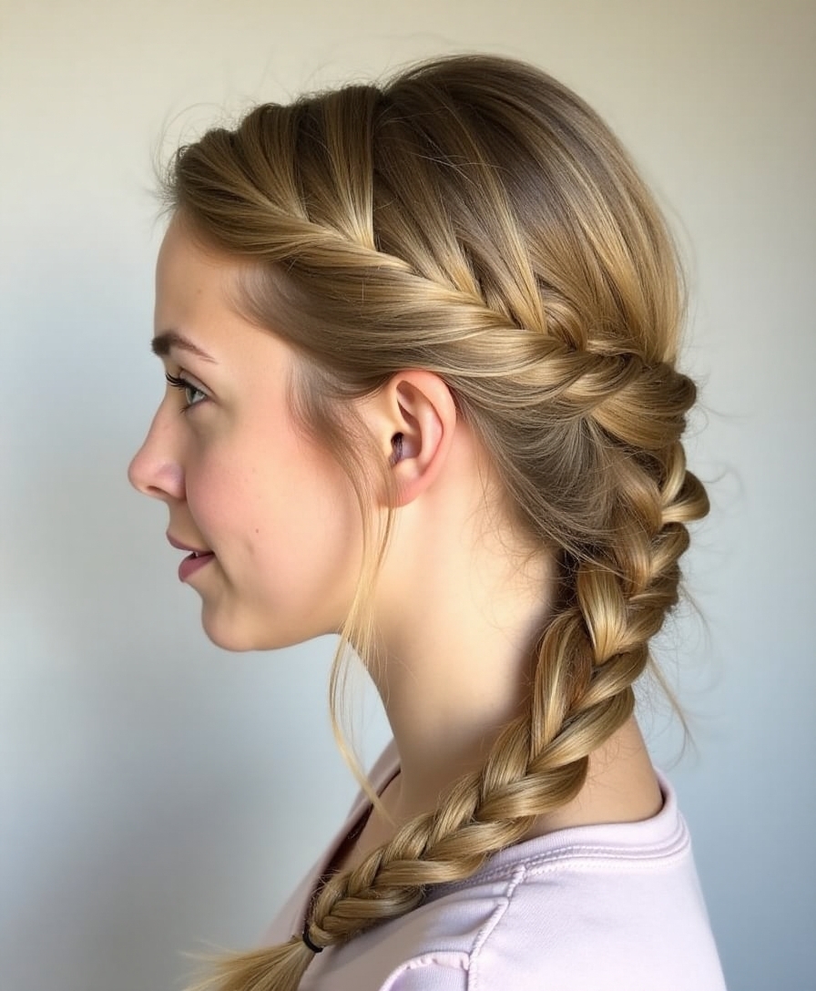 master dutch braid ponytail