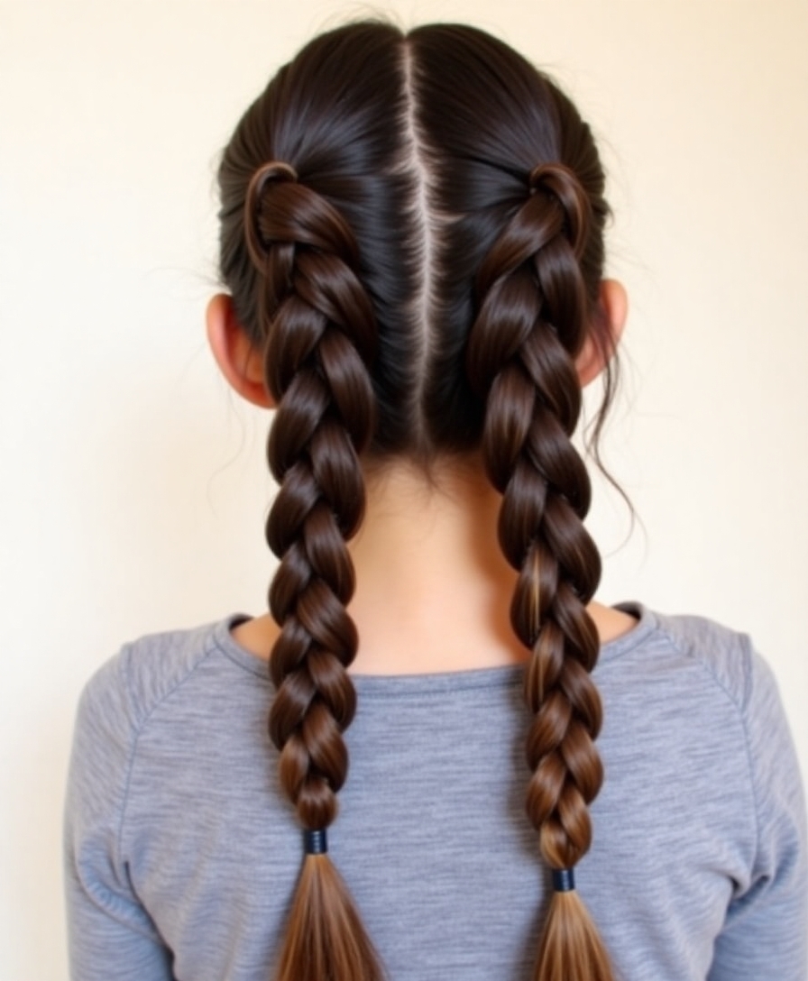 Infinity braid pigtails