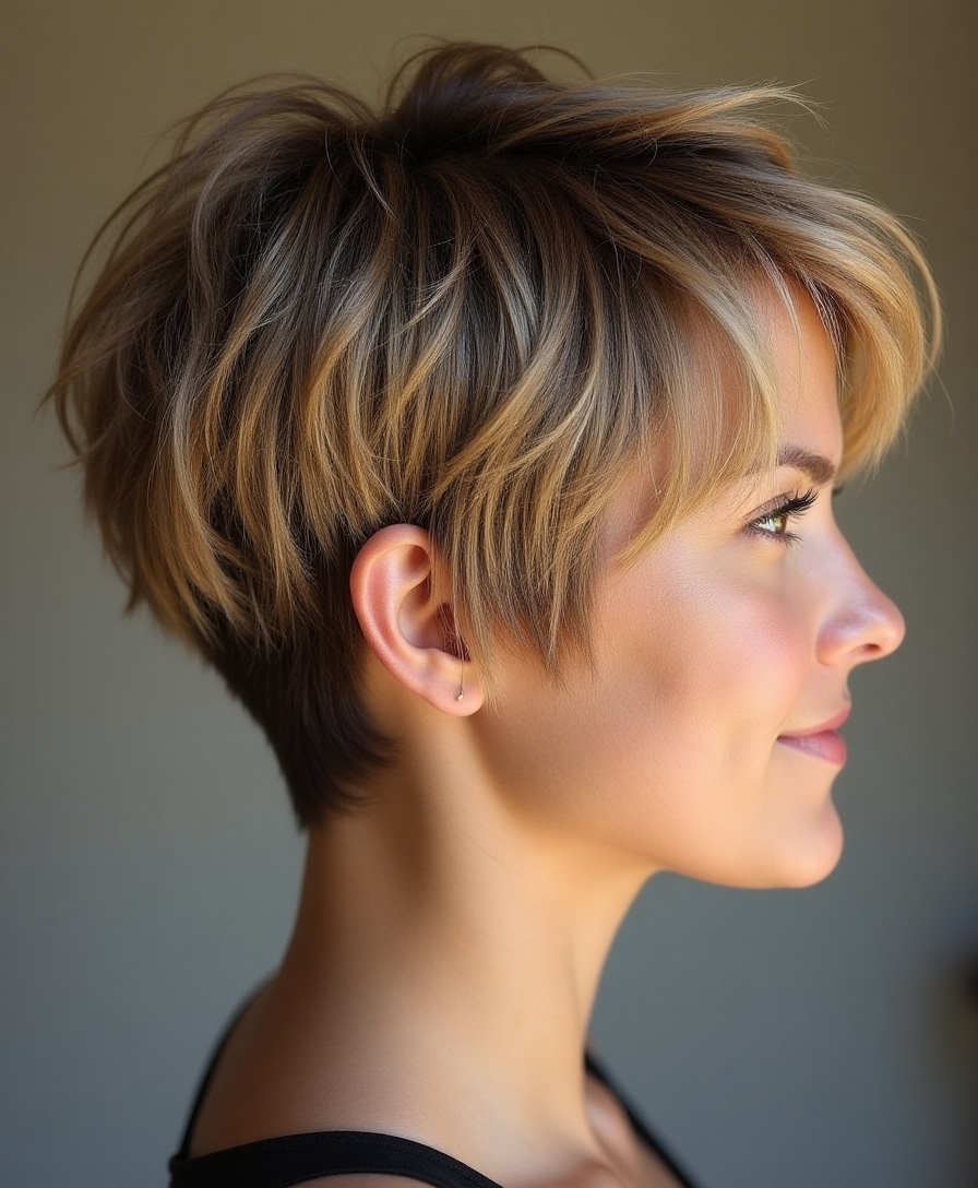 modern textured mullet hairstyle