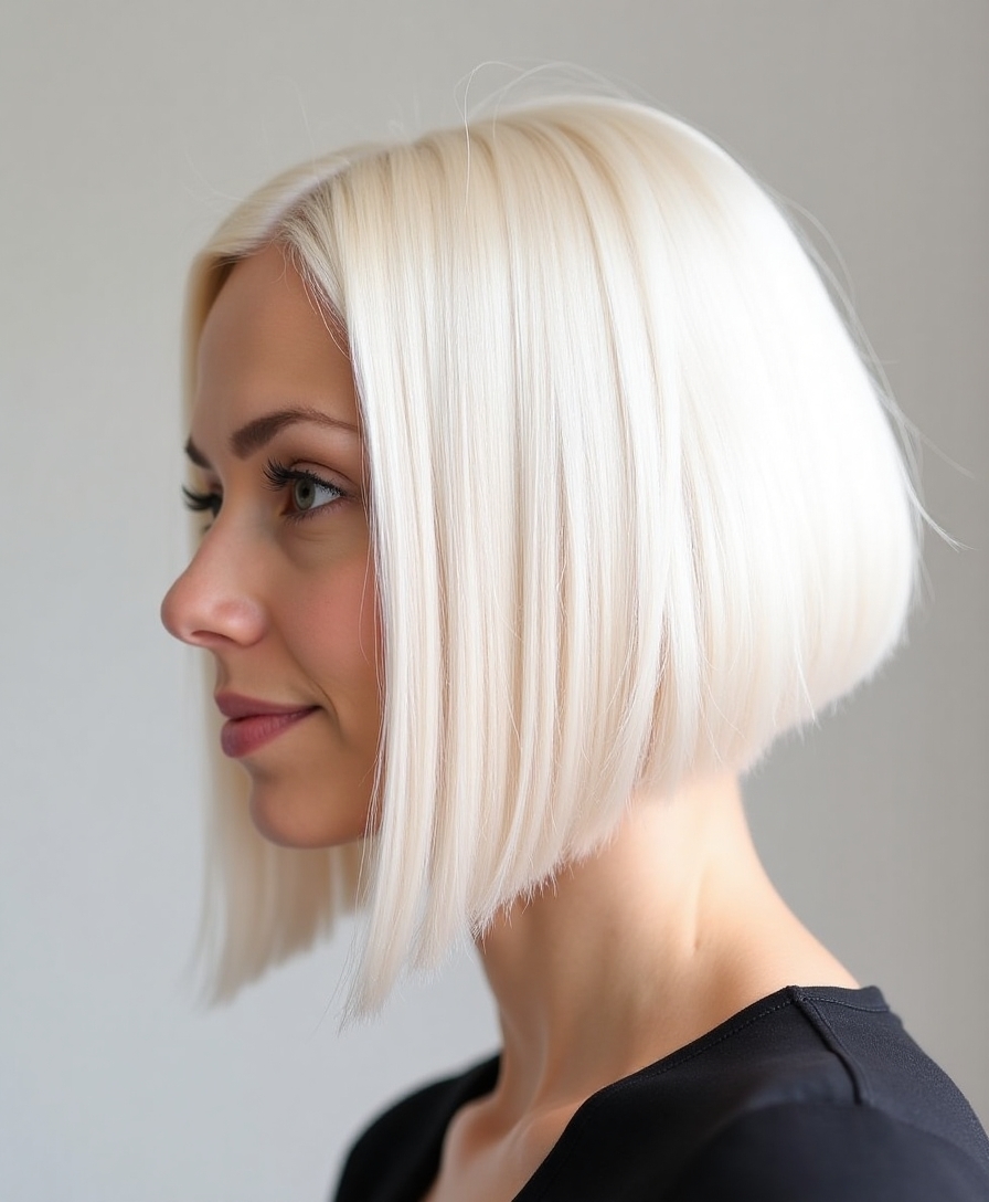 Platinum blonde bob