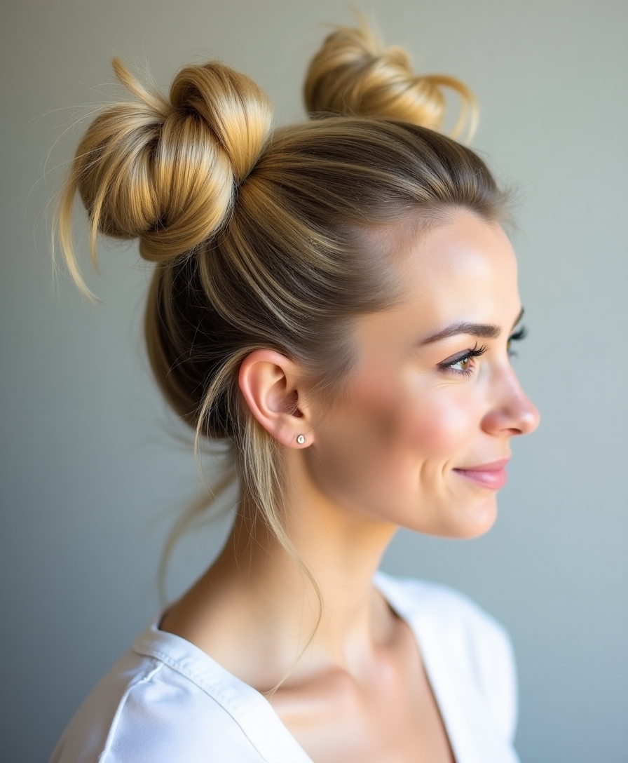 Double messy buns