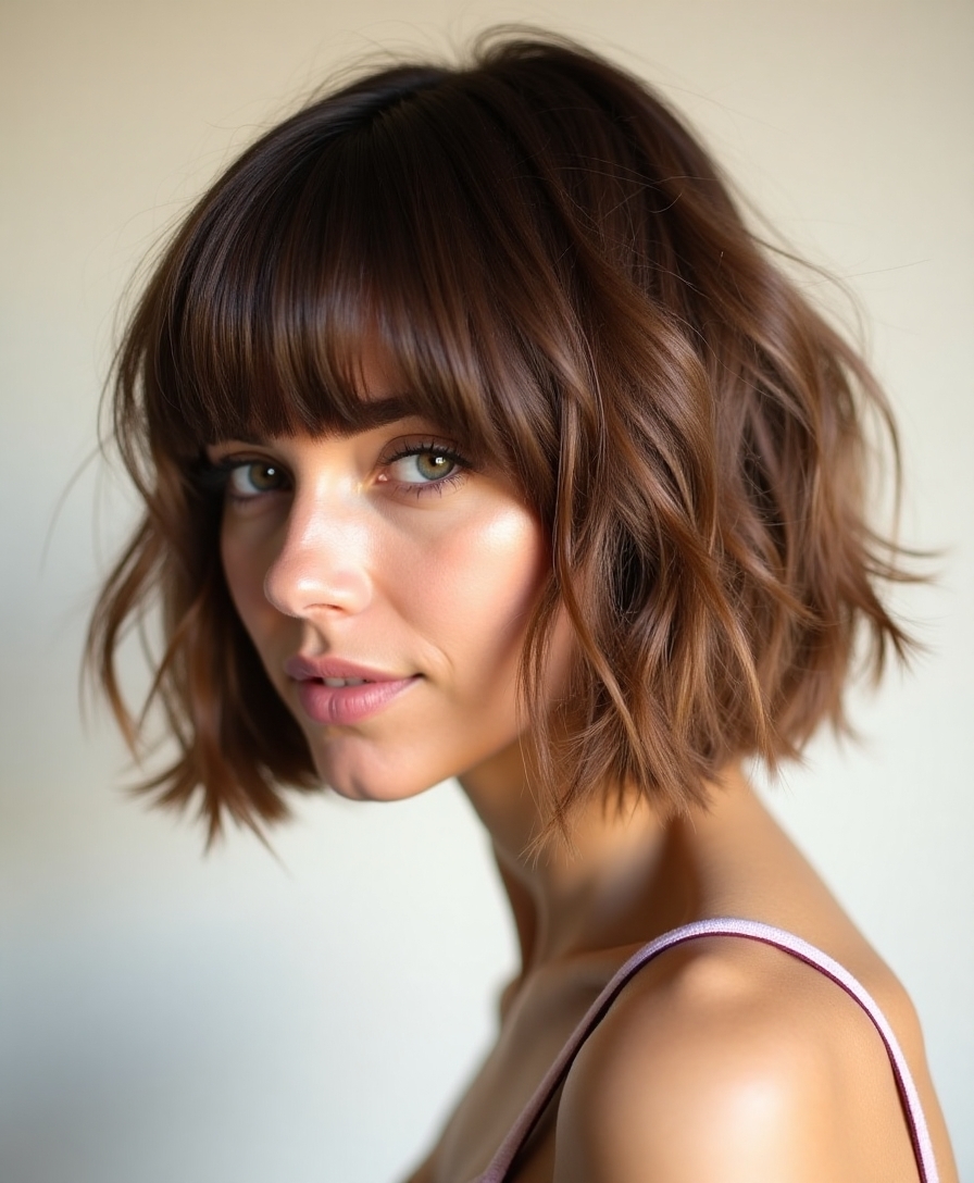 A quick morning routine for chin-length hair