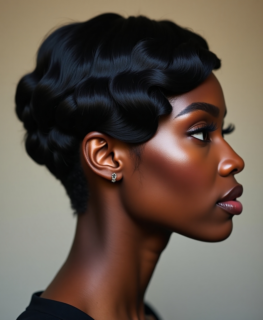 retro glamour through finger waves
