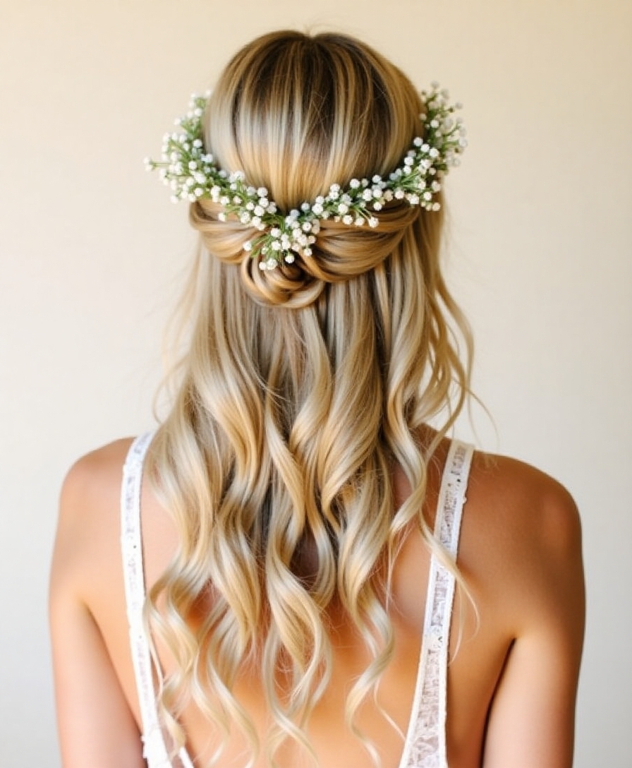 romantic boho waves hairstyle